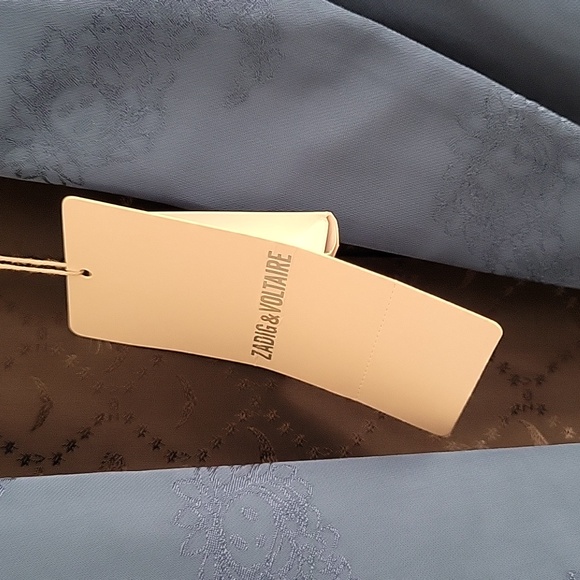 Zadig & Voltaire Jacquard Paisley Blazer in Dusty Blue, size 36 - Picture 8 of 8